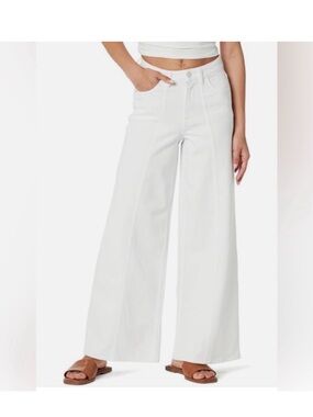 Wide Leg High-Rise Pants in White
